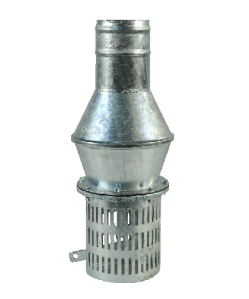 Vas lábszelep horganyzott tömlővéges 150mm